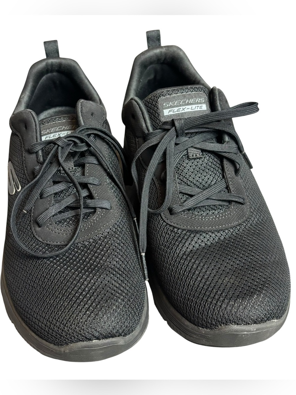 Skechers Flex-Lite Black Mens Low Top size 10  Athletic Sneakers 149303W
